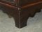 Carved English Oak Library Desk with Lions Head Brass Handles, 1860s, Image 11