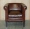 Brown Leather Tub Club Armchair from Laura Ashley 2