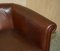 Brown Leather Tub Club Armchair from Laura Ashley 17