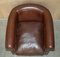 Brown Leather Tub Club Armchair from Laura Ashley 14