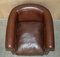 Brown Leather Tub Club Armchair from Laura Ashley, Image 14