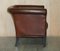 Brown Leather Tub Club Armchair from Laura Ashley 18