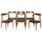 Model 16 Dining Chairs in Black Leather attributed to Johannes Andersen for Uldum, 1960s, Set of 6, Image 1