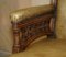 Victorian English Oak Hand Dyed Leather Library Reading Armchair, Image 7