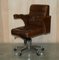 Vintage Halo Swivel Desk Captains Armchair in Saddle Brown Leather from Heritage, Image 20