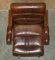 Vintage Halo Swivel Desk Captains Armchair in Saddle Brown Leather from Heritage 12