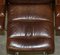 Vintage Halo Swivel Desk Captains Armchair in Saddle Brown Leather from Heritage 13