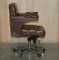 Vintage Halo Swivel Desk Captains Armchair in Saddle Brown Leather from Heritage 14