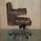 Vintage Halo Swivel Desk Captains Armchair in Saddle Brown Leather from Heritage, Image 14