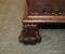 Regency Lions Hairy Paw Footstool in Brown Leather and Hardwood, 1815, Image 6