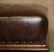 Regency Lions Hairy Paw Footstool in Brown Leather and Hardwood, 1815 8