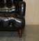 Chesterfield Bridgewater Black Leather Armchair from Howard & Sons, 1880s, Image 13