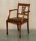 Handgefärbte Vintage Handgeschnitzte Esszimmerstühle aus braunem Leder, 6 2