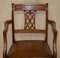 Vintage Hand Dyed Brown Leather Hand Carved Frame Dining Chairs, Set of 6, Image 4