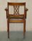 Vintage Hand Dyed Brown Leather Hand Carved Frame Dining Chairs, Set of 6 15
