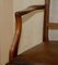 Handgefärbte Vintage Handgeschnitzte Esszimmerstühle aus braunem Leder, 6 8