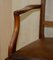 Vintage Hand Dyed Brown Leather Hand Carved Frame Dining Chairs, Set of 6, Image 8