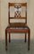 Vintage Hand Dyed Brown Leather Hand Carved Frame Dining Chairs, Set of 6 17