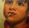 Belgian Artist, Young Boy Smoking, 1930, Oil on Canvas, Framed, Image 12