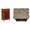 Marble Topped Side Table with Wine Bottle Holders & Serving Tray 1