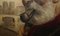 Jma Kensinck, Man Smoking a Pipe, Oil on Canvas, Framed 13