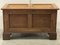 Early 20th Century Oak Blanket Chest Trunk with Scroll Carved 15