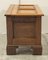 Early 20th Century Oak Blanket Chest Trunk with Scroll Carved 14