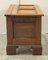 Early 20th Century Oak Blanket Chest Trunk with Scroll Carved, Image 14