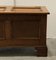 Early 20th Century Oak Blanket Chest Trunk with Scroll Carved 5