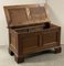 Early 20th Century Oak Blanket Chest Trunk with Scroll Carved 17