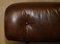 Artsome Brown Leather Armchair & Ottoman with Bentwood Frame, Set of 2 5