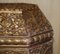 18th Century Indian Hand Carved & Painted Coffer Linen Trunk, 1780s 7