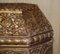 18th Century Indian Hand Carved & Painted Coffer Linen Trunk, 1780s, Image 7