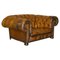 Chesterfield Armchair Whisky Brown Leather, Image 1