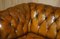 Chesterfield Armchair Whisky Brown Leather, Image 6