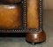 Chesterfield Armchair Whisky Brown Leather 13