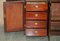 Victorian Hardwood & Embossed Leather Library Bookcase, Image 18