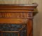 Victorian Hardwood & Embossed Leather Library Bookcase, Image 7