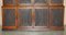 Victorian Hardwood & Embossed Leather Library Bookcase 8