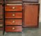 Victorian Hardwood & Embossed Leather Library Bookcase 20