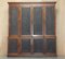 Victorian Hardwood & Embossed Leather Library Bookcase 2