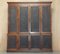 Victorian Hardwood & Embossed Leather Library Bookcase, Image 2