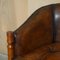 Thomas Chippendale Chesterfield Tub Club Armchairs in Hand Dyed Brown Leather, 1920s, Set of 6 5