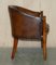 Thomas Chippendale Chesterfield Tub Club Armchairs in Hand Dyed Brown Leather, 1920s, Set of 6 20