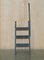 Patina Painted Finish Library Reading Bookcase Steps Ladder, 1880s 3