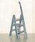 Patina Painted Finish Library Reading Bookcase Steps Ladder, 1880s 9