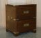 Kennedy Military Campaign Bedside Table Drawers from Harrods London, Set of 2, Image 2