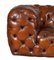 Fully Hand Dyed Whisky Brown Leather Sofa Timothy Oulton Tribeca Tufted 4