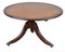 Victorian Tilt-Top Brown Leather Coffee Table in Carved Tripod Base Lion Castors 3