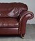 Heritage 3-Seater Brown Leather Mortimer Sofa with Castors by Laura Ashley 7